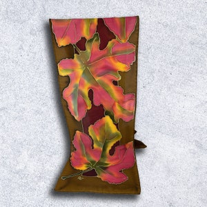 Hand painted silk scarf, one of a kind, gift for woman