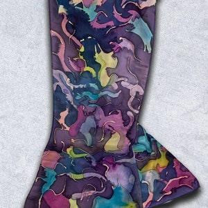 Hand-painted 100% silk scarf, unique accessory, gift for woman