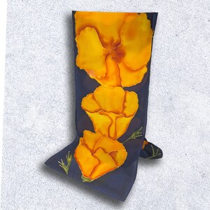 Hand painted silk scarf, one of a kind, gift for woman