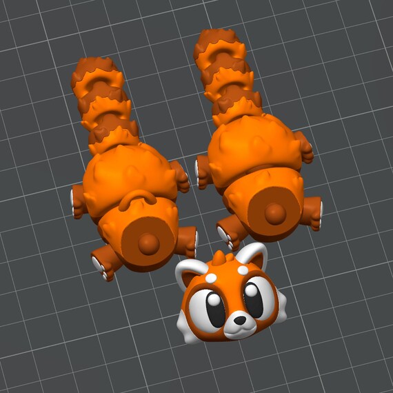 Articulated Red Panda 3D Print File: Flexi Fidget Toy (STL & 3MF
