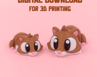 Süßer Hamster 3D Druck Datei, Gelenk Flexi Fidget Spielzeug (STL & 3MF)