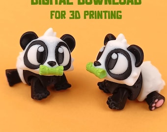 Articulated Panda 3D Print File, Flexi Fidget Toy (STL & 3MF)