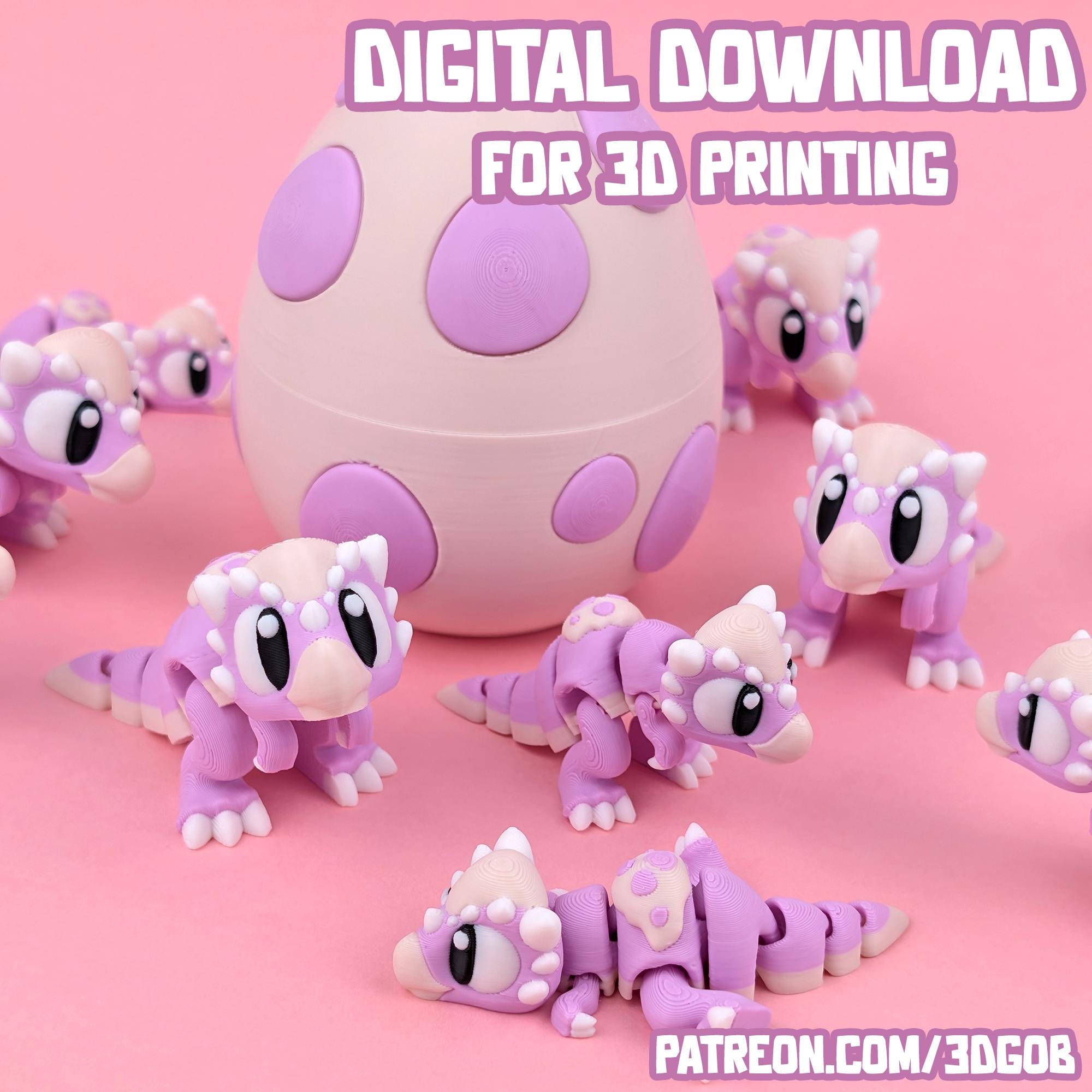 Stygimoloch Dino Egg 3D Print File: Articulated Flexi Toy (STL 