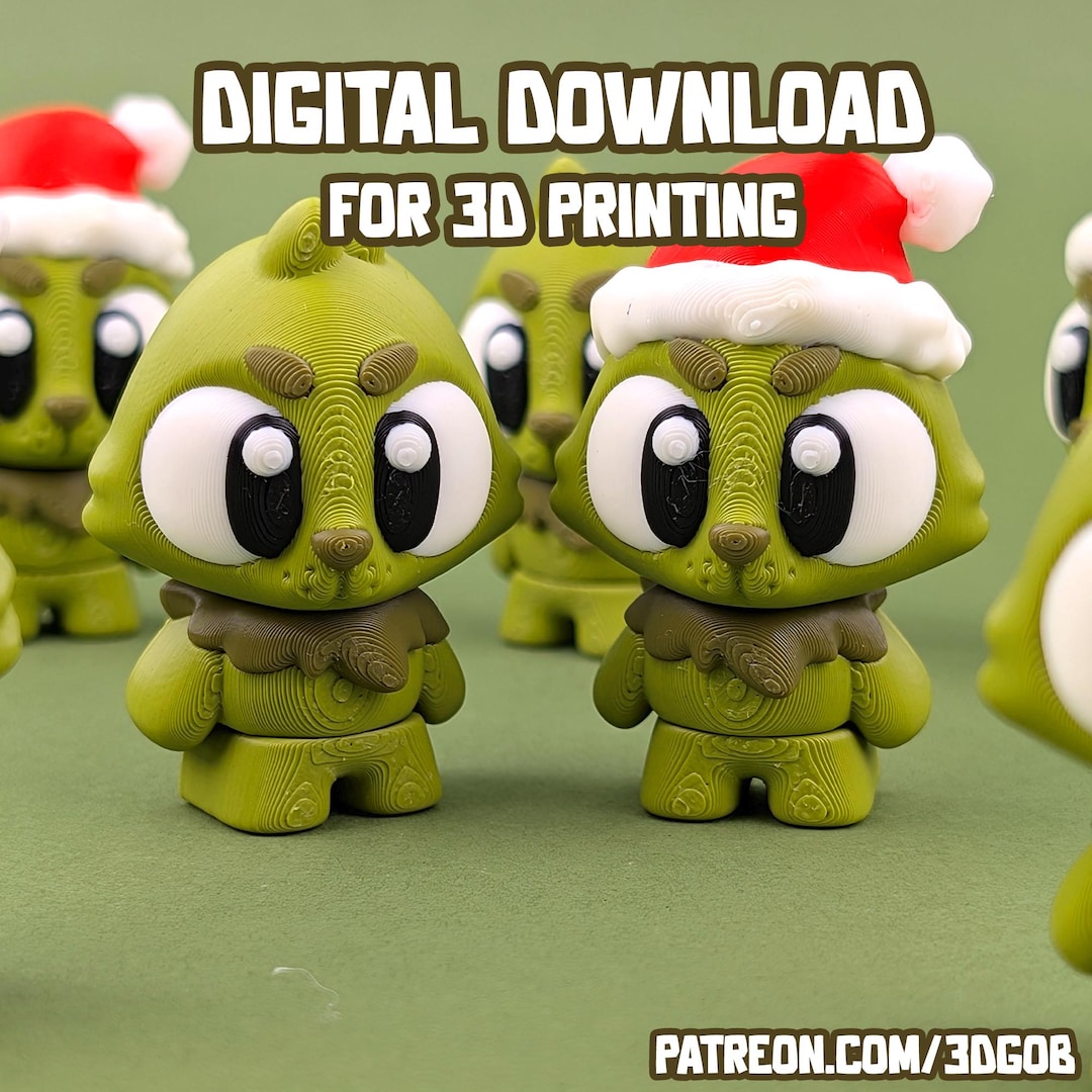 Grinch Flexi Fidget Toy STL, 3MF File (digital Download) - Etsy