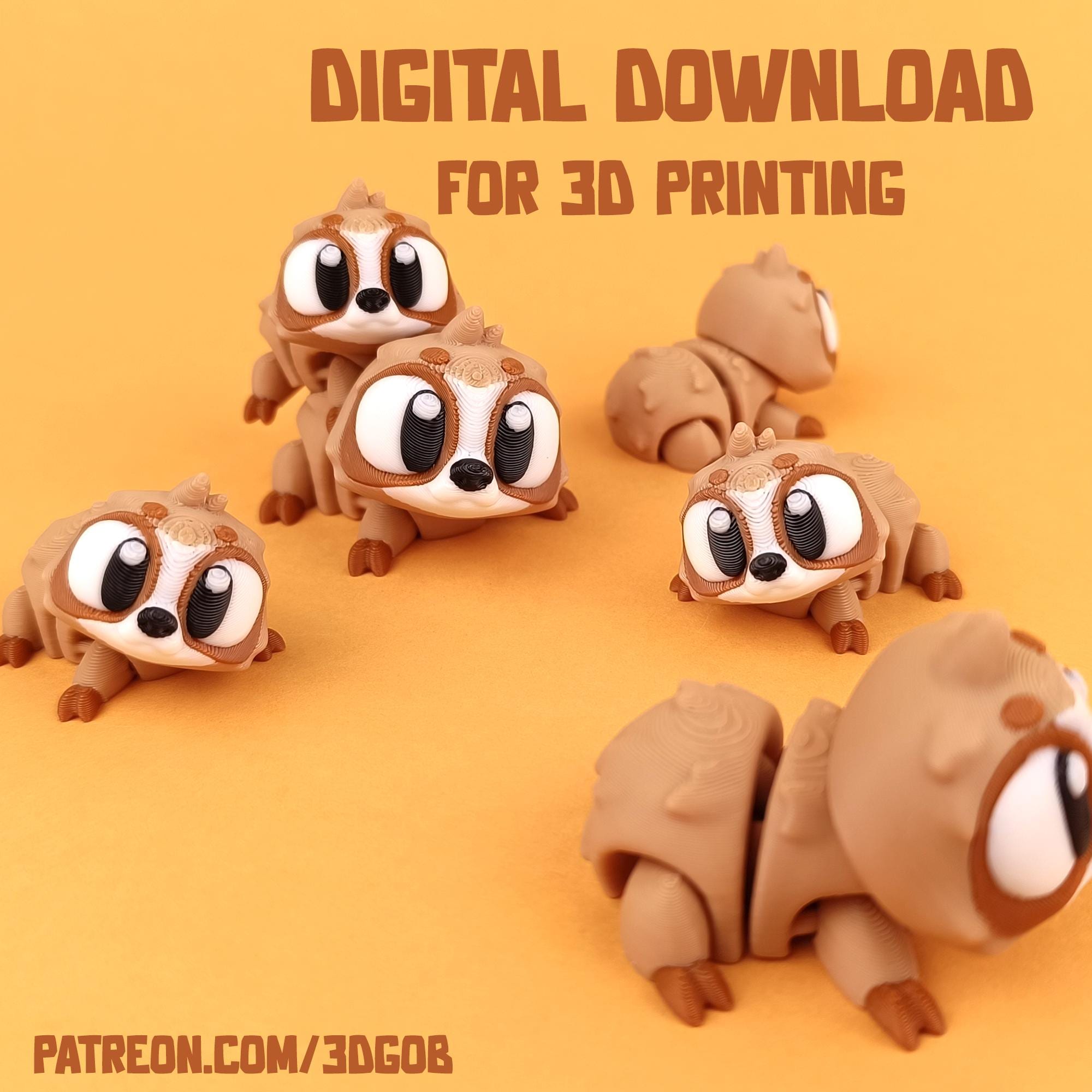 Sloth Printers Cute Articulated Sloth STL File, 3D Printing Fidget Toy (digital ...
