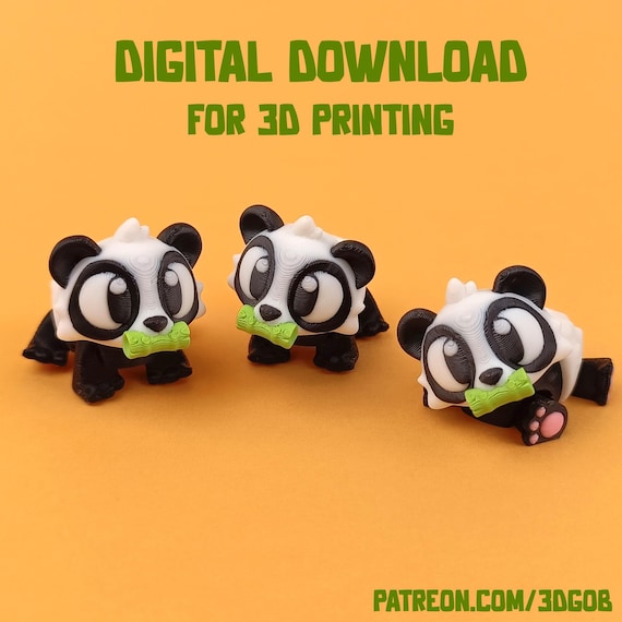 Articulated Panda 3D Print File, Flexi Fidget Toy (STL & 3MF) - Etsy