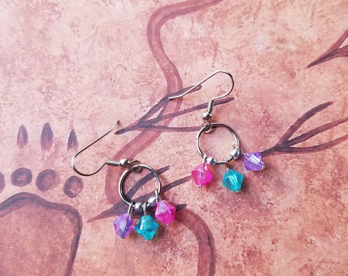 Colorful Acrylic Bead Earrings