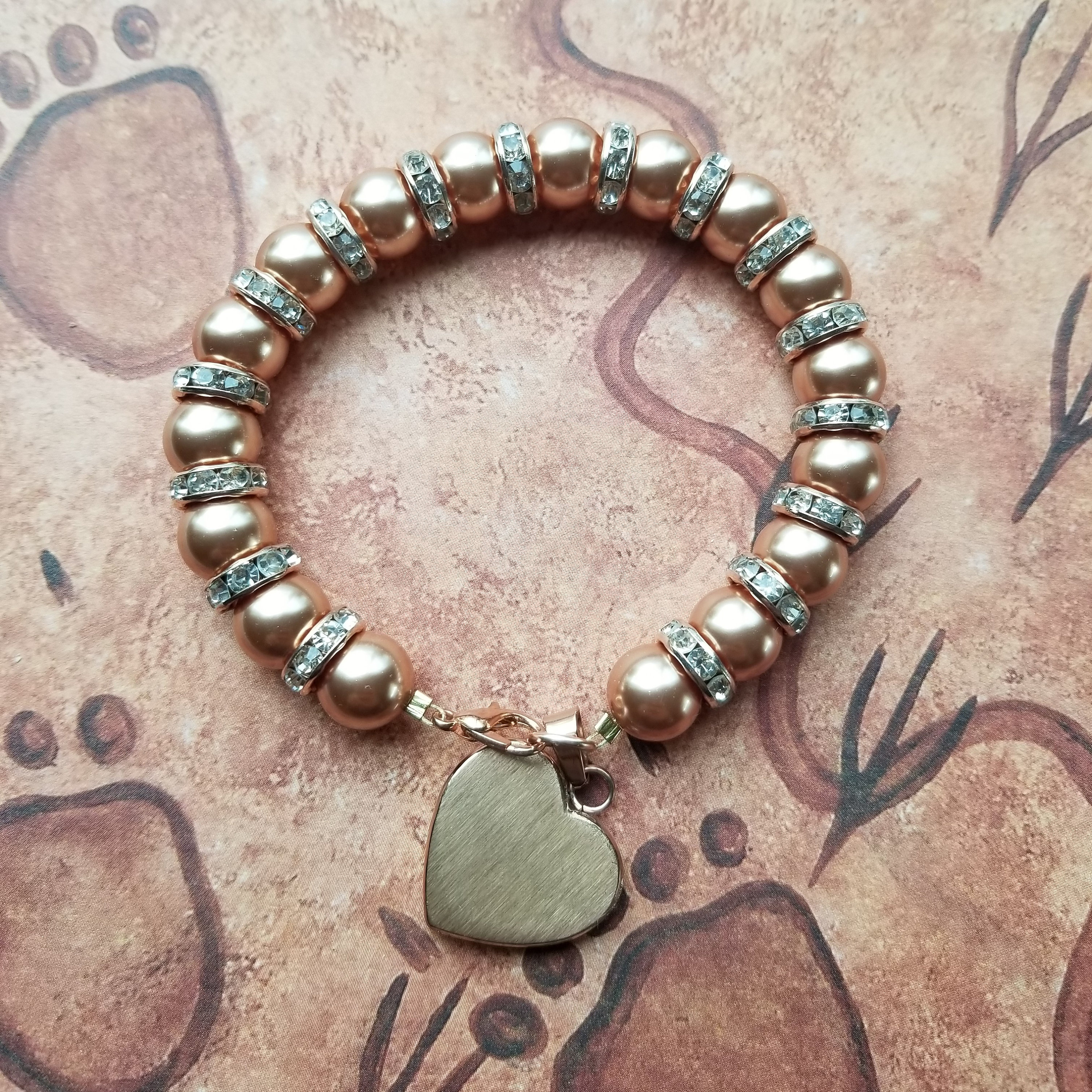Swarovski rose gold pearl bracelet deals
