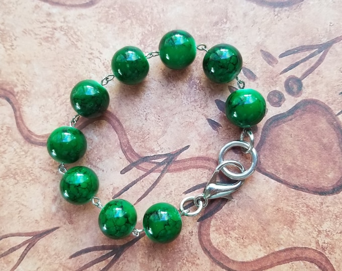 Green Beaded Bracelet