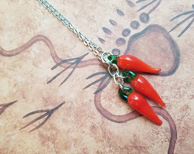 Glass Chili Pepper Necklace
