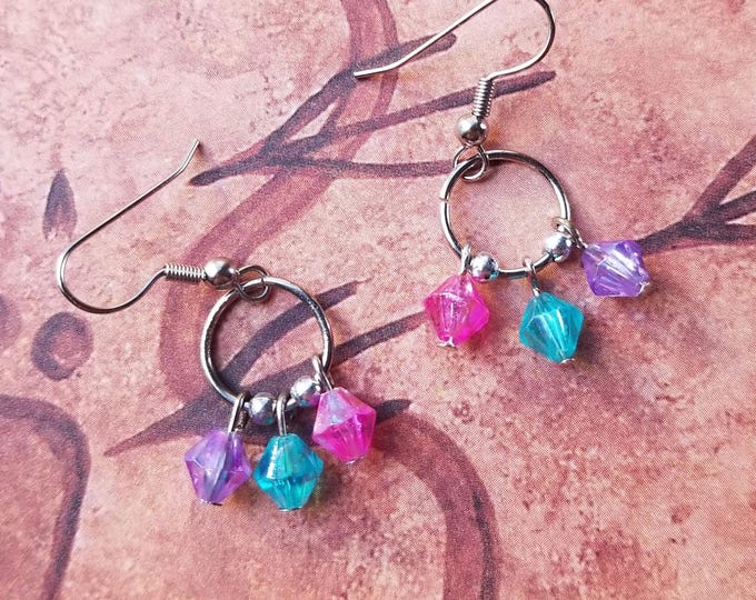 Colorful Acrylic Bead Earrings