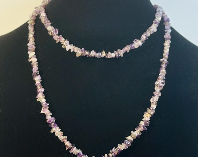 Amethyst Bead Chip Necklace
