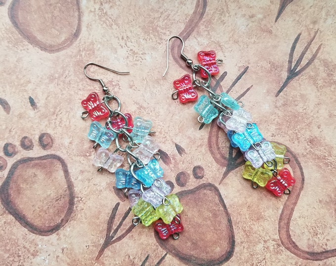 Colorful Acrylic Butterfly Earrings