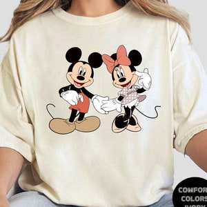 Couple Mickey and Minnie T-Shirt - Disney Valentine Day Tee - Matching Valentine Gift - Disney Lover T-Shirt for Couples