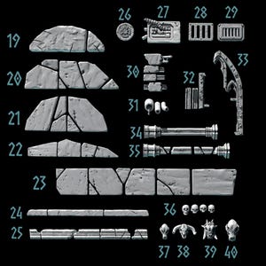 Greytide Studios Primal Hounds Basing bits set 2 upgrade kit