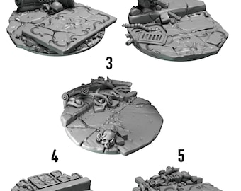 Greytide Studios Crimson Lords, socle de 40 mm, lot de 5