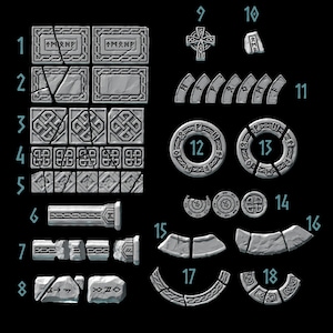 Greytide Studios Primal Hounds Basing bits set 1 upgrade kit