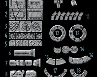 Greytide Studios Primal Hounds Basing bits set 1 upgrade kit