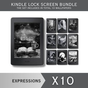 Lock Screens Bundle for Kindle FULL SCREEN Screensaver Expressions Kindle Wallpaper