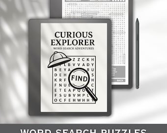 100 sopas de letras para Kindle Scribe: divertidas y relajantes - Libro de pasatiempos