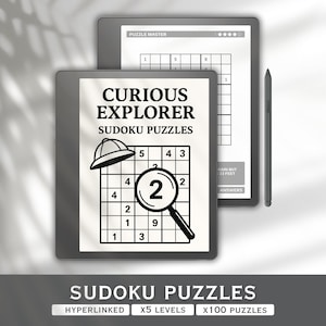 100 Sudoku Puzzles  for Kindle Scribe, Fun & Relaxing - Puzzle Book