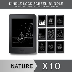 Lock Screens Bundle for Kindle FULL SCREEN Screensaver Nature Kindle Wallpaper