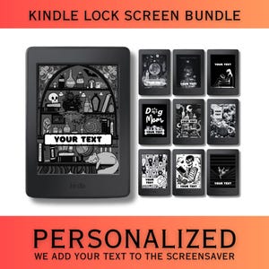 Personalized Kindle Lock Screen Bundle for Kindle Package FULL SCREEN Screensaver Kindle Wallpaper Kindle Paperwhite