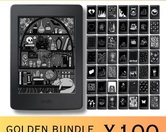Lock Screens Bundle for Kindle Big Golden Package x100 FULL SCREEN Screensaver Kindle Wallpaper