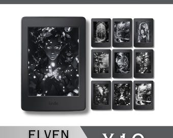Lock Screens Bundle for Kindle FULL SCREEN Screensaver Elven Motifs Kindle Wallpaper