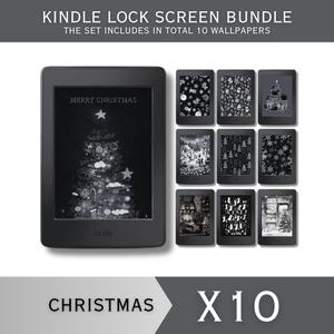 Lot d'écrans verrouillés pour Kindle Économiseur d'écran PLEIN ÉCRAN Noël Fond d'écran Kindle