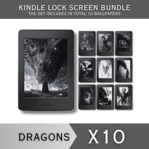 Lock Screens Bundle for Kindle FULL SCREEN Screensaver Dragon Kindle Wallpaper