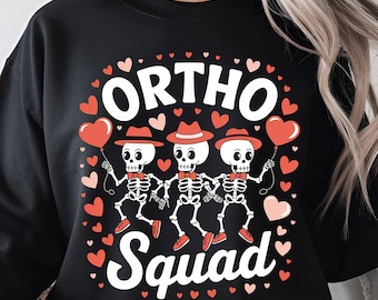 Ortho Squad Skeleton PNG: Orthopedics & Dental Design (Digital Download)