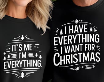 Funny Christmas Couple PNG, Matching Christmas Shirt Design (Digital Download)