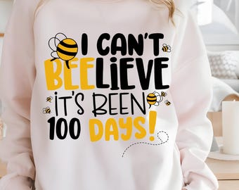100 Days of School SVG PNG: Bee Theme (Digital Download)