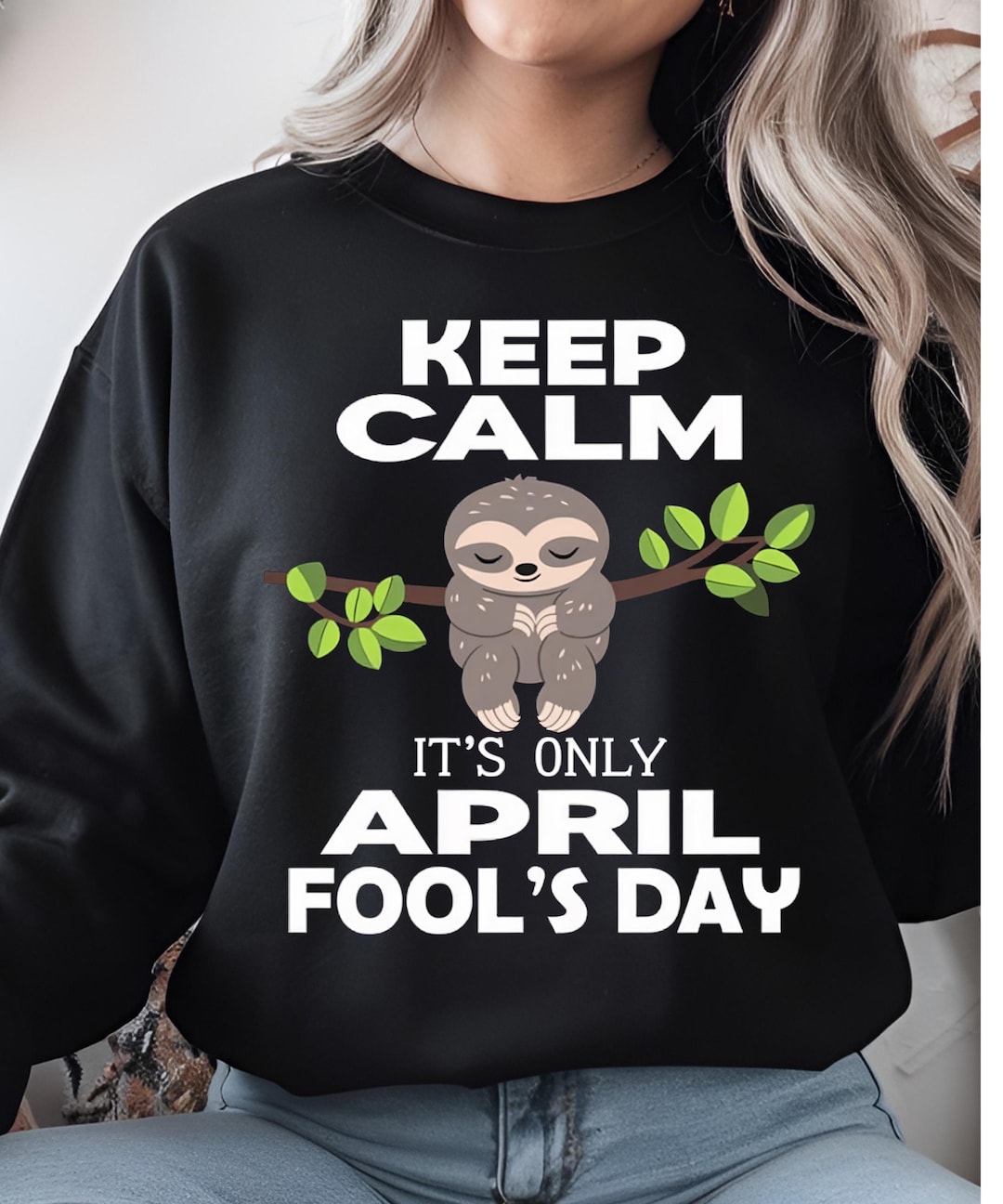 Funny April Fools' Day Sloth PNG SVG - Keep Calm Design (digital ...