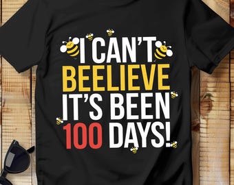 100 Days of School SVG PNG, Bee Shirt Design (Digital Download)