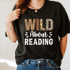 Wild About Reading Leopard Print Design (PNG File)
