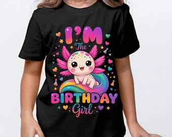 Neon Birthday Girl PNG: Preppy Shirt Design, Cricut Cut File (Digital Download