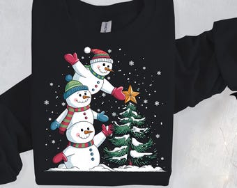 Christmas Snowman Png, Watercolor Winter Scene (Digital Download)
