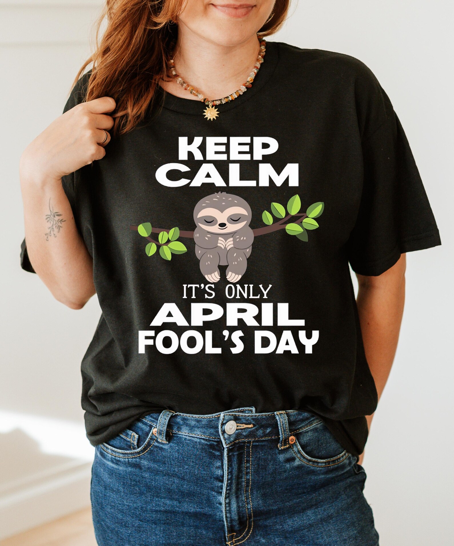 Funny April Fools' Day Sloth PNG SVG - Keep Calm Design (digital ...