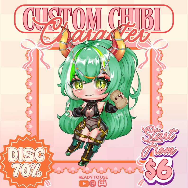 CUSTOM CHIBI, Cartoon, Fanart, Original Character Anime Pngtuber ...