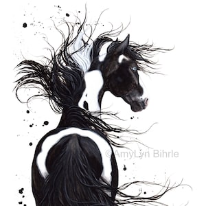 Paint Pinto Horse Digital Download for Tattoo Pass - Existing Design Customizable Non exclusive one time use. AmyLyn Bihrle mm108