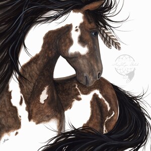 Majestic Paint Horse Pinto - Fine Art Prints by Bihrle mm146