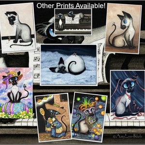 Siamese Cat Gift Wrap Ribbon Fun Art Prints by Bihrle ck388 image 2