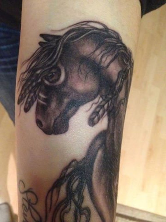 Black Horse Digital Download for Tattoo Pass Existing Design - Etsy
