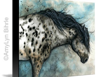 CANVAS - Majestic Horses Appaloosa Appy Spotted Horse Prints - Equine Art by AmyLyn Bihrle mm167e