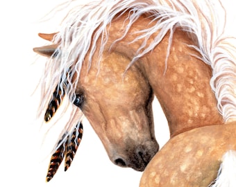 Palomino Horse Fine Art Print: Blue Eye Majestic Equine m139b