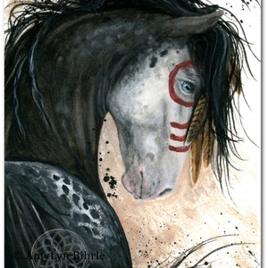 Majestic Horse -Spirit Paint Feathers Appaloosa - Fine ArT Prints from hand painted originals by Bihrle mm132