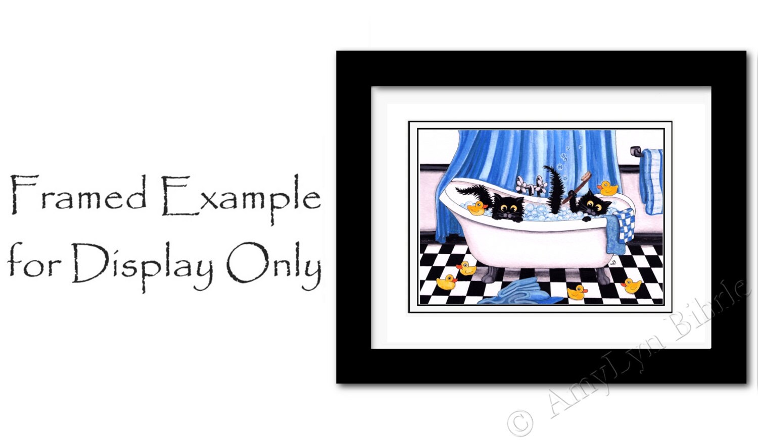 Rubber Ducks Bubble Bath Decor Black Cats Art Prints by - Etsy