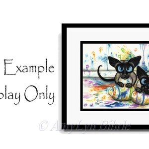 Siamese Cat Double Trouble Easter Egg Painting Art Print by Bihrle ck409 image 2